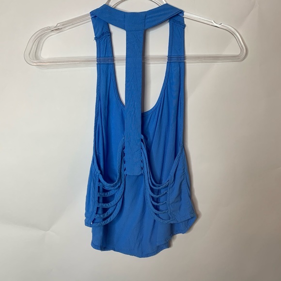LA HEARTS Summer Beach Blue Tank Cut Out Details - Picture 3 of 9